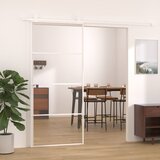 vidaXL Klizna vrata od stakla ESG i aluminija 90 x 205 cm bijela Cijene