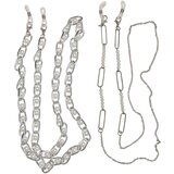 Urban Classics Multifunctional Chain with Pearls 2-Pack - Silver Colors | Shoptok.si