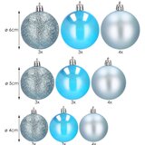  Set Božićnih kuglica svijetloplave boje, 30 komada | shoptok.hr