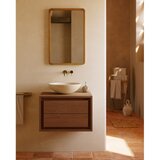 Kave Home Stensko ogledalo z lesenim okvirjem 45x70 cm Shamel – | Shoptok.si