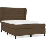  Krevet s oprugama i madracem tamnosmeđi 140 x 190 cm od tkanine | shoptok.hr