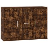  Komoda boja dimljenog hrasta 91x29,5x65 cm konstruirano drvo | shoptok.hr