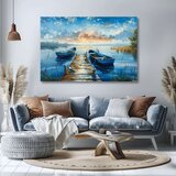  Pokrajina na platnu Romantični sončni zahod | Podrobnosti akrila | Shoptok.si