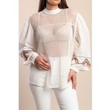 Fenzy Pamučna Mrežasta Bluza, Bijela | shoptok.hr