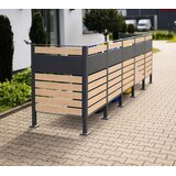WESTMANN metalna obloga za 5 kantI za smeće Planum | 5x240L | Drveni izgled | 410x90x120 cm - BRANDED IN GERMANY | shoptok.hr