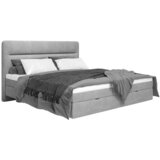 MID.YOU POSTELJA Z VZMETNICO 140 cm x 200 cm , les, tekstil, leseni material siva | Shoptok.si
