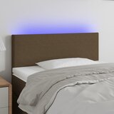 vidaXL LED posteljno vzglavje temno rjavo 90x5x78/88 cm blago Cene