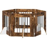  Vrata za pse s postoljem 6 pcs Dimljeni hrast 60 x 60 cm | shoptok.hr