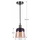 Brilagi LED Luster na sajli R GLASS 1xE27/60W/230V Ø 15,5 cm crna/dimljeno bež | Eponuda.com