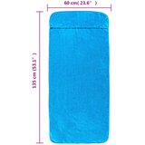  Ručnici za plažu 4 kom tirkizni 60 x 135 cm od tkanine 400 GSM | Eponuda.com