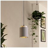 Eglo visilica Albariza 99445, 1x E27, Ø16 cm, crna/drvo/kapučino tkanina | shoptok.hr