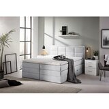 CARRYHOME postelja boxspring 180 cm x 200 cm , tekstil sivobež | Shoptok.si