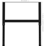 vidaXL Okviri za radni stol 2 kom metalni 85 x (69 - 95,5) cm crni | shoptok.hr