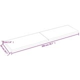  Kopalniški pult temno siv 200x50x4 cm obdelan trden les | Shoptok.si