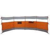 vidaXL Vetrobran za kampiranje sivo oranžen 510x153 cm vodoodporen | Shoptok.si