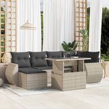 vidaXL 7-dijelni set vrtnih sofa svjetlosivi od poliratana | shoptok.hr