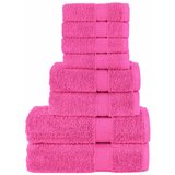 vidaXL 8-dijelni vrhunski set ručnika ružičasti 600 gsm 100 % pamuk Cijene