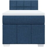  Krevet s oprugama i madracem plavi 100 x 200 cm od tkanine | shoptok.hr