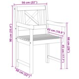 vidaXL Vrtne stolice 8 kos 56x55.5x90 cm Trd les akacija | Shoptok.si