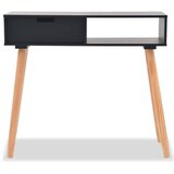  Konzolni Stol od Masivne Borovine 80x30x72 cm Crni | shoptok.hr
