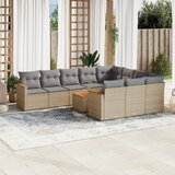  11-dijelni set vrtnih sofa od poliratana s jastucima bež | shoptok.hr