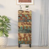 Visoka komoda s 3 vrata 40x33x110 cm obnovljeno drvo i željezo | shoptok.hr
