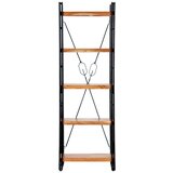 Maison Chic Knjižna omara - Knjižni regal 5-nadstropna 60x30x180 cm trden akacijev les, (21725291) | Shoptok.si
