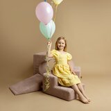 MeowBaby Bež žametno igrišče iz pene 45x143x30 cm Montessori - | Shoptok.si