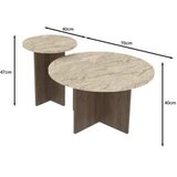 Hanah home Set stočića za kafu Private Travertine Orah | Eponuda.com