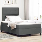 vidaXL Krevet na podlozi s madracem i LED tamno sivi 120x190 cm tkanina | shoptok.hr