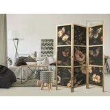  Japanski paravan - Mysterious Garden - Butterflies Flying Over Flowers - Rustic Evening | shoptok.hr