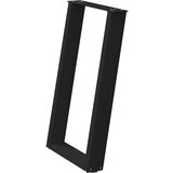 vidaXL noge za jedilno mizo u-oblika 2 kosa črna 60x(72-73) cm jeklo | Shoptok.si