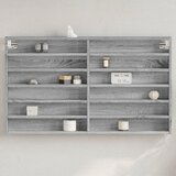  The Living Store Vitrina siva sonoma 100x8,5x58 cm inženirski les - Vitrina, (21457598) | Shoptok.si