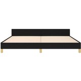  Posteljni okvir z vzglavjem črn 200x200 cm blago, (20904749) | Shoptok.si