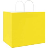  Papirnate vrećice 250 kom s ručkama žute 32x22x28 cm | shoptok.hr