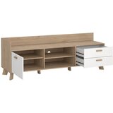 Tvilum Bela/v naravni barvi TV omarica v hrastovem dekorju 182x62x51 cm Ikast – | Shoptok.si