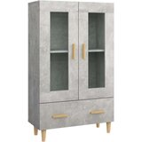  Visoka omarica betonsko siva 70x31x115 cm konstruiran les, (20654423) | Shoptok.si