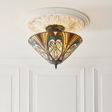 Endon 111905 - Prislonjena plafonska svetiljka Tiffany HECTOR 3xE27/10W/230V Ø 40 cm | Eponuda.com