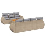 vidaXL 8-dijelni set vrtnih sofa od poliratana s jastucima bež | shoptok.hr