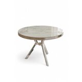 Hanah home Trpezarijski sto Mos White Marble Chrome | ePonuda.com