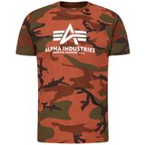Alpha Industries Majica rjasto rjava / antracit / kaki / bela | Shoptok.si