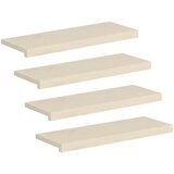  Stepenica 4 kom. 80 x 25 x 2 cm Bijela Čvrsto Hrastovo Drvo | shoptok.hr