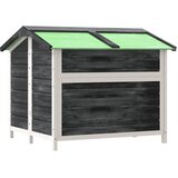  Kućica za pse siva 96 x 87 x 80,5 cm od masivne borovine | shoptok.hr