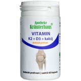 Apotheke Kräuterhaus Vitamin K2 + D3 + Kalcij - 60 Kapsula | shoptok.hr