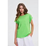 Marisse Green T-Shirt With Pocket Cene