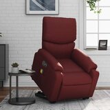 Maison Chic Električni masažni stol - Relax naslanjač s funkcijo vstajanja rdeče umetno usnje, (22062221) | Shoptok.si
