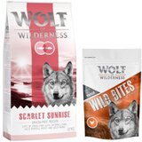 Wolf of Wilderness 12 kg suhe hrane + Snack gratis! - "Scarlet Sunrise" losos in tuna - brez žit + Wide Acres - piščanec (monoprotein) Cene