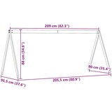 Krov za dječji krevet voštano smeđi 209 x 95,5 x 88 cm borovina | shoptok.hr