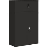 Ormarić za spise crni 90 x 40 x 145 cm čelični | shoptok.hr