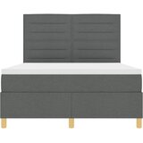  LED Box Spring Krevet Tamno siva 140 x 200 cm tkanina | shoptok.hr